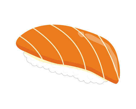 Vector illustration of salmon nigiri sushi .のイラスト素材