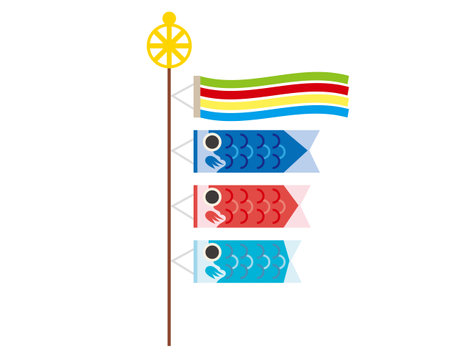 Child's day background illustration. Vector illustration of koinobori .のイラスト素材