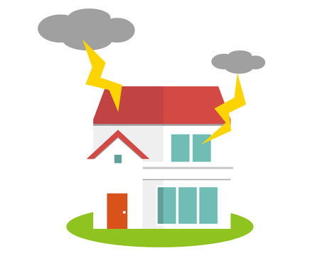 Illustration of a residence. House illustration. simple. Home insuranceのイラスト素材