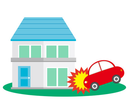 Illustration of a residence. House illustration. simple. Home insuranceのイラスト素材