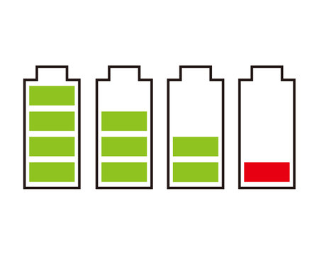 Vector illustration of rechargeable battery. Battery.のイラスト素材