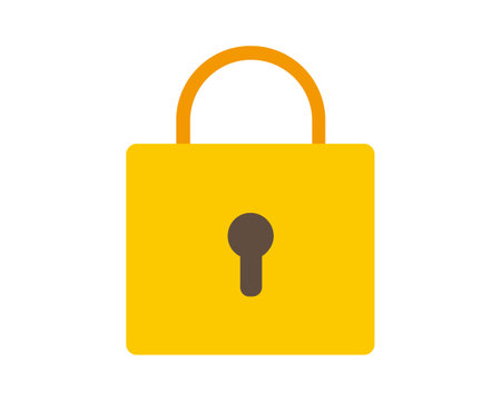 Vector illustration of padlock. key .のイラスト素材
