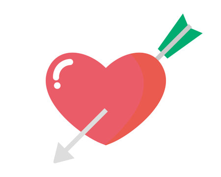 Vector illustration of a cute heart. Valentine .のイラスト素材
