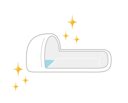 Vector illustration of flush toilet. Toilet bowl. clean up.のイラスト素材