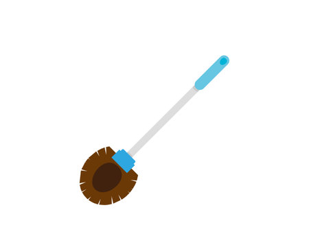 Vector illustration of toilet brush. Toilet cleaning.のイラスト素材