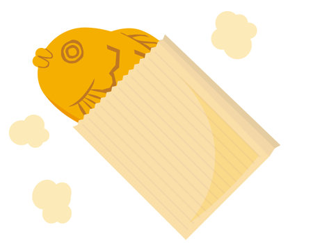 Vector illustration of Taiyaki. Japanese sweets.のイラスト素材