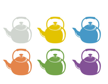 Vector illustration of kettle. Kitchen utensils.のイラスト素材