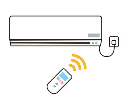 Vector illustration of air conditioner.のイラスト素材