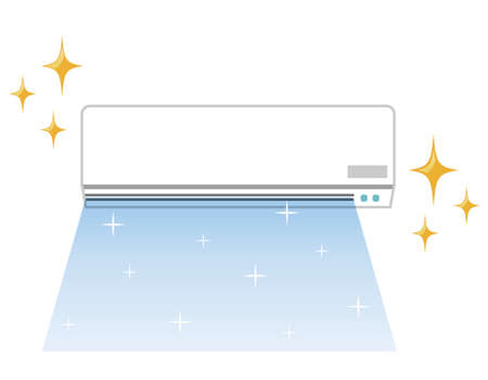 Vector illustration of air conditioner.のイラスト素材