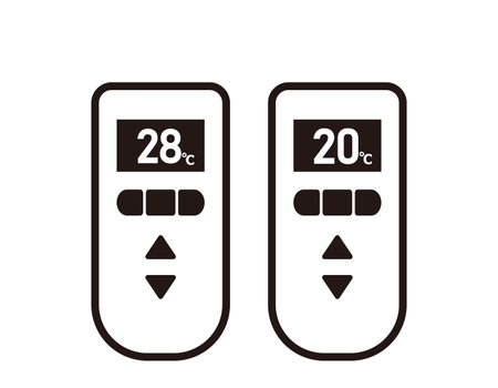 Air conditioner remote control vector illustration.のイラスト素材
