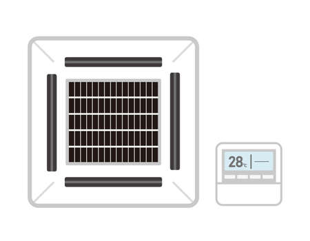 Vector illustration of air conditioner.のイラスト素材