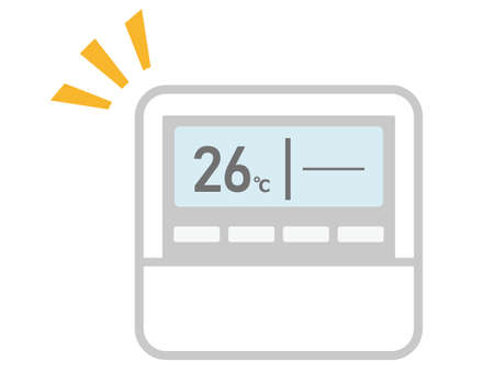 Air conditioner remote control vector illustration.のイラスト素材