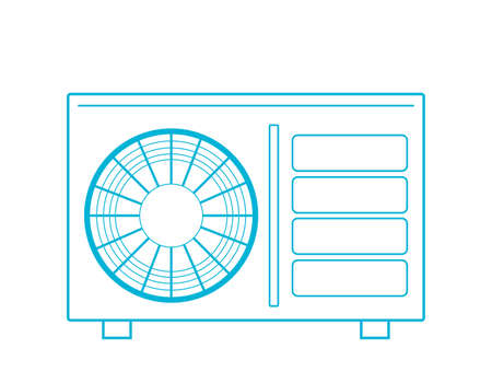 Vector illustration of the outdoor unit of the air conditioner.のイラスト素材