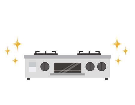 Vector illustration of a gas stove.のイラスト素材