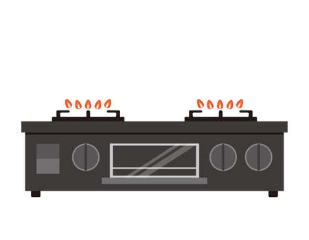 Vector illustration of a gas stove.のイラスト素材