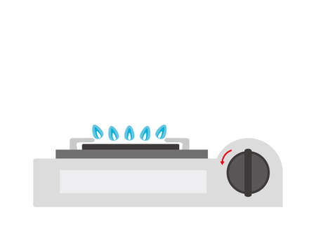 Vector illustration of a portable stove.のイラスト素材