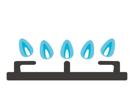 Vector illustration of flame. Gas. Fire.のイラスト素材