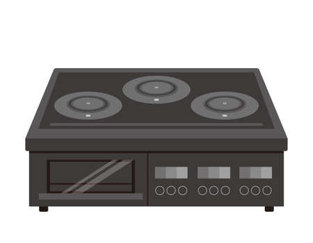 Vector illustration of an electric stove.のイラスト素材