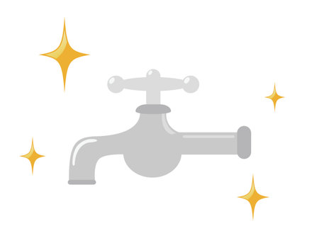 Water faucet. Vector illustration.のイラスト素材