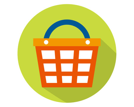 Vector illustration of a shopping basket.のイラスト素材