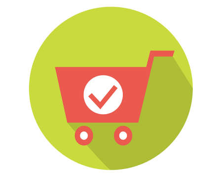 Vector illustration of a shopping cart.のイラスト素材
