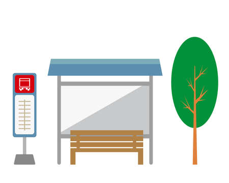 Vector illustration of a bus.のイラスト素材