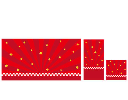 Japanese-style background of radiation. Japanese pattern. New Year.のイラスト素材