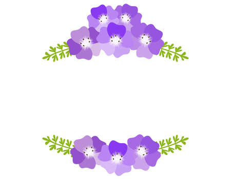 Vector illustration of flowers. Nemophila. Background.のイラスト素材