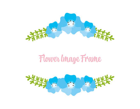 Vector illustration of blue flowers. Nemophila. Background.のイラスト素材