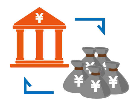 Vector illustration of money.のイラスト素材