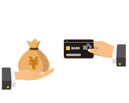 Cash card. credit card.のイラスト素材