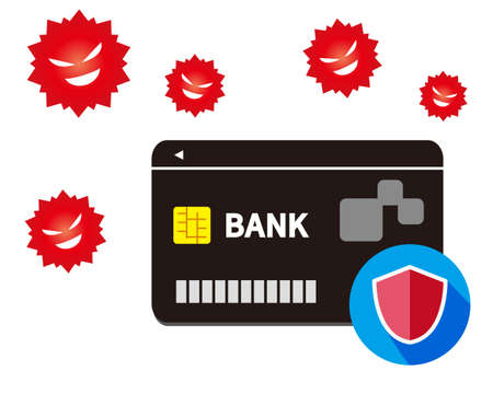 Cash card. credit card.のイラスト素材