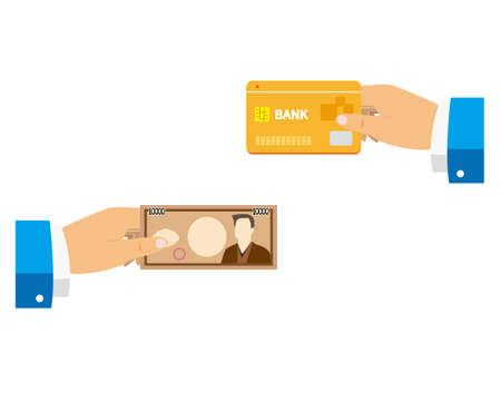 Cash card. credit card.のイラスト素材