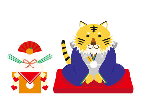 New Year's card illustration material.のイラスト素材