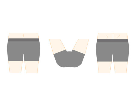 Body parts. VIO. Hair Removal. Male. Beauty. Vector illustration.のイラスト素材