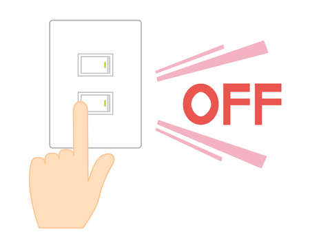 Power switch for fluorescent lamp.ãVector illustration.のイラスト素材