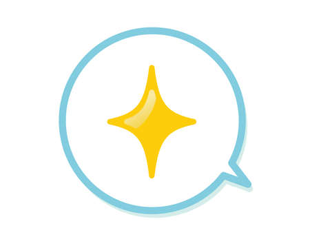 Cute speech bubble icon. star. Vector illustrationのイラスト素材