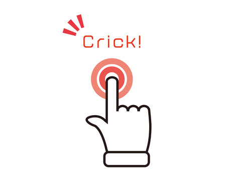 Simple hand icon. Hand sign. Index finger.のイラスト素材