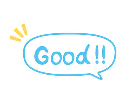 Handwriting style text. Vector illustration.ãGood .のイラスト素材
