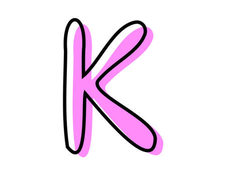 Handwritten alphabet. Vector. Illustration. Uppercase  letter .のイラスト素材