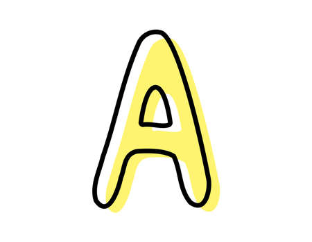 Handwritten alphabet. Vector. Illustration. Uppercase  letter .のイラスト素材