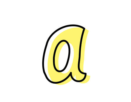 Handwritten alphabet. Vector. Illustration. Lowercase letters .のイラスト素材
