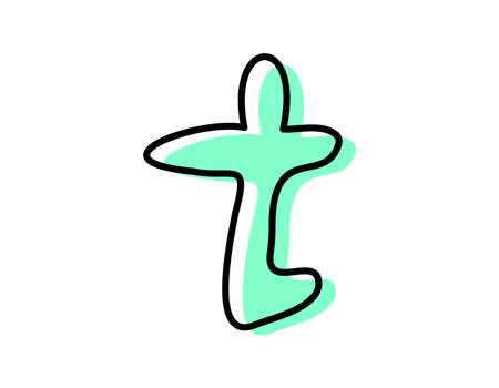 Handwritten alphabet. Vector. Illustration. Lowercase letters .のイラスト素材