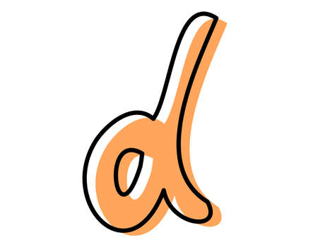 Handwritten alphabet. Vector. Illustration. Lowercase letters .のイラスト素材