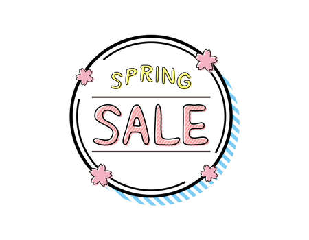 Spring sale. Vector illustration. Sale tag.のイラスト素材