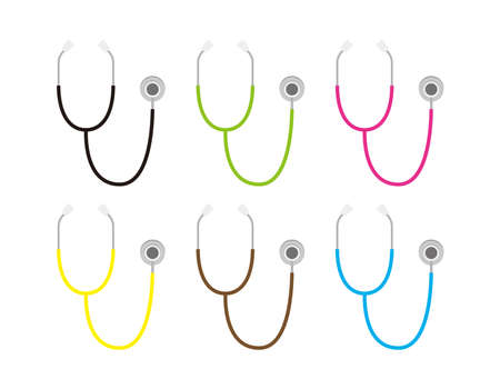 Vector illustration of stethoscope. Medical illustration.のイラスト素材