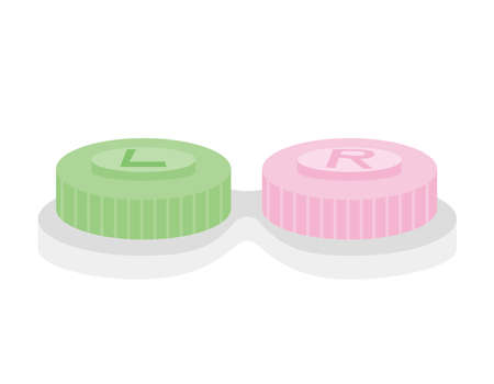 Storage container for contact lenses. Vector illustration.のイラスト素材