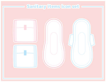 Sanitary napkin.ãWoman.ãVector illustration.のイラスト素材