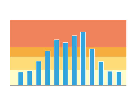 Bar graph.ãStock price chart. ãVector illustration.のイラスト素材