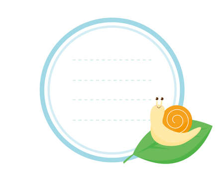 Vector illustration of a cute snail .のイラスト素材